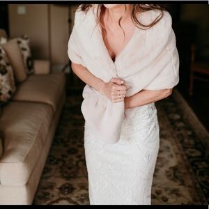 BHLDN Maxime Faux Fur Wrap